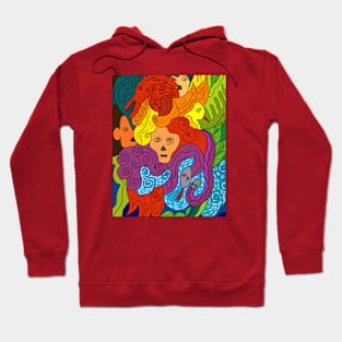 illustrations of animals and plants Hoodie